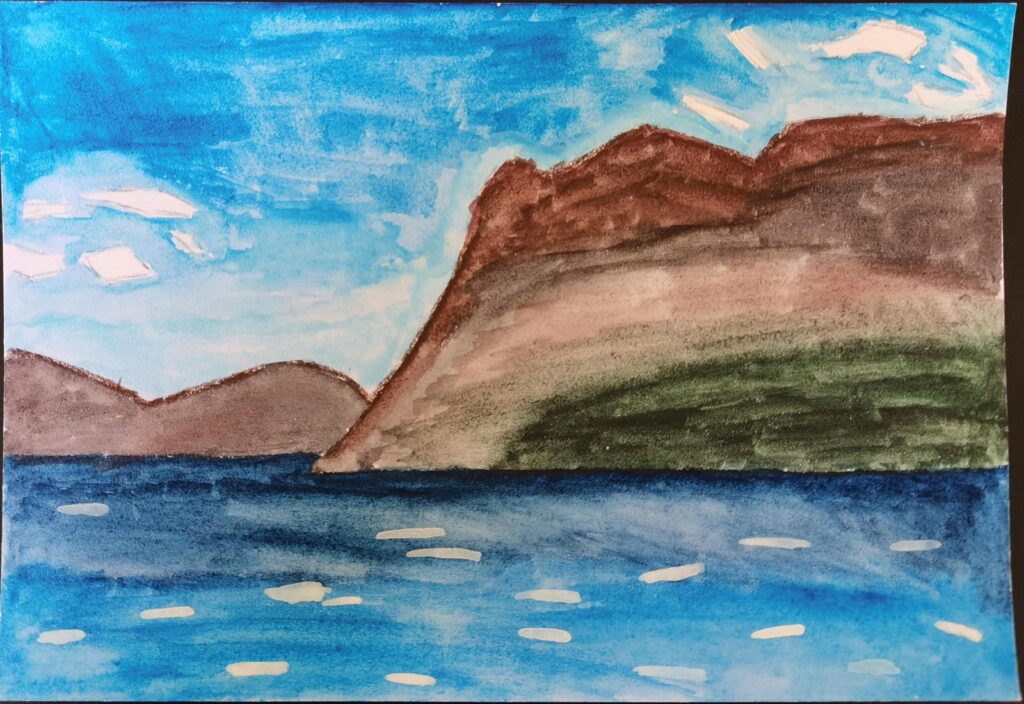 Muizenberg landscape painting - Illustration